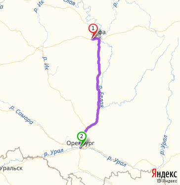 Маршрут из Алкино-2 в Оренбург