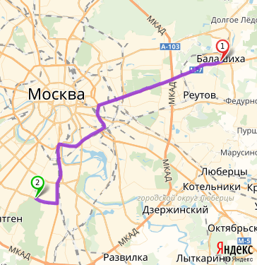 Реутово москва карта