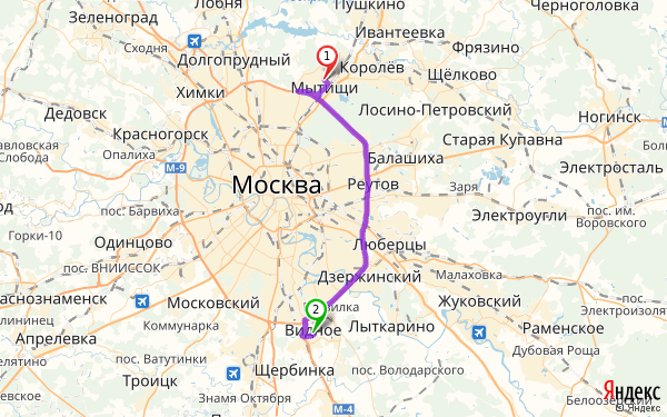 Черноголовка москва карта