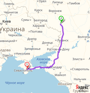Маршрут из Симферополя в Павловск