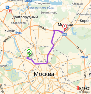 Москва клязьма карта