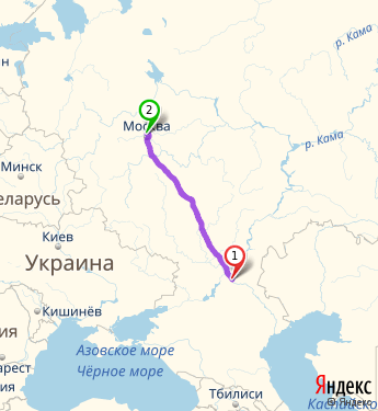 Маршрут из Волгограда в Москву