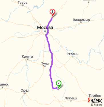 Карта киевской трассы от калуги до москвы