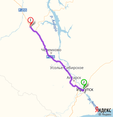 Иркутск ангарск карта