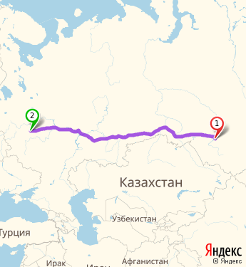 Маршрут из Бердска в Москву