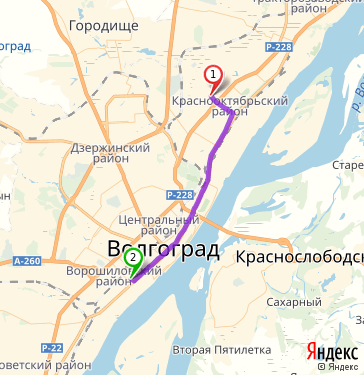 Маршрут по Волгограду