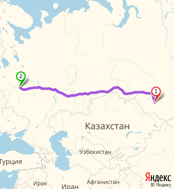 Маршрут из Барнаула в Клин