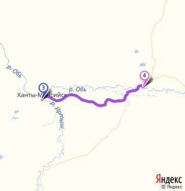 Карта ханты мансийск трасса тюмень ханты мансийск