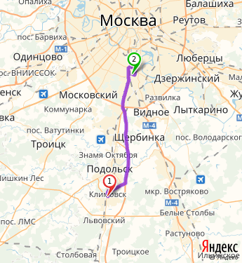 Климовск москва карта