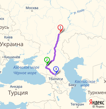 Маршрут из Саратова в Ставрополь