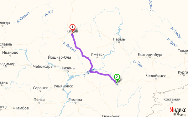 Расстояние от ижевска до перми на машине