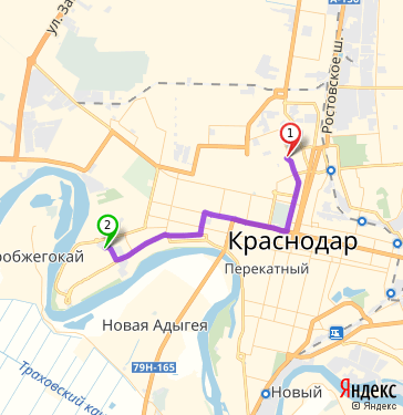 Краснодар адыгея карта