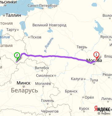 Карта новгород тверь