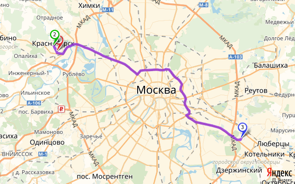 Карта отрадное москва