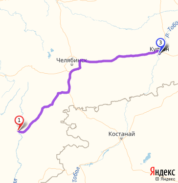 Магнитогорск курган расстояние на машине карта через троицк