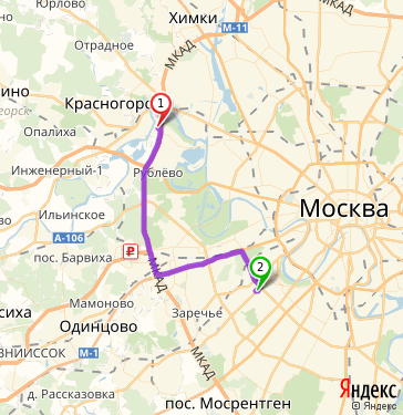 Карта москвы опалиха