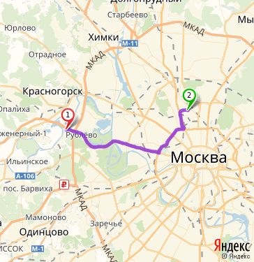 Маршрут по Москве