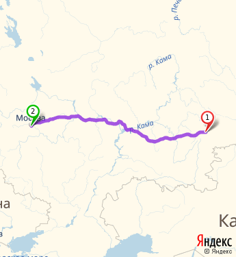 Маршрут из Миасса в Видное