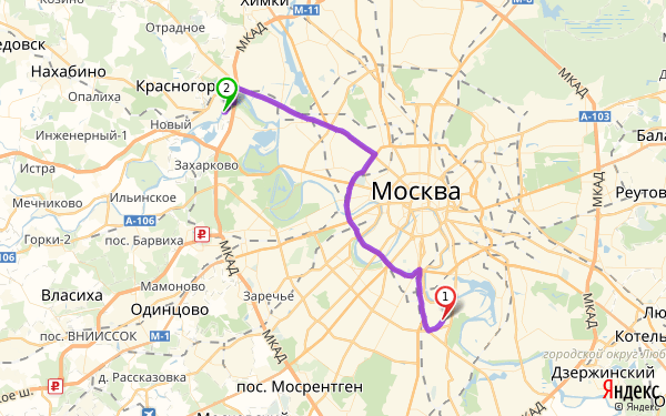 Карта нахабино московская область