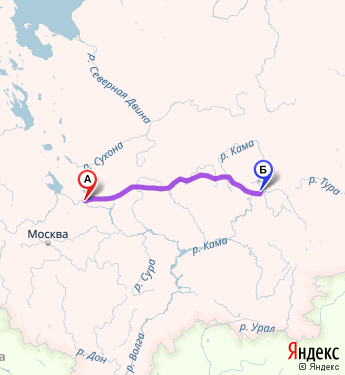 Маршрут из Костромы в Волгореченск чуть дальше на 5 км