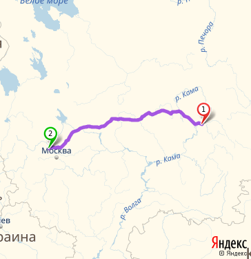 Маршрут из Перми в Клин