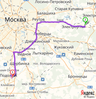 Карта львовский московская область