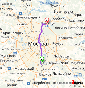 Карта лобня московская