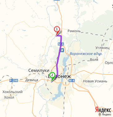 Семилуки воронежская область на карте