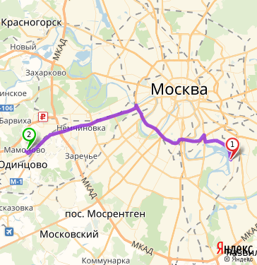 Карта москвы заречье