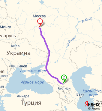 Маршрут из Тулы в Назрань