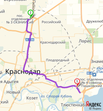 Краснодар адыгея карта