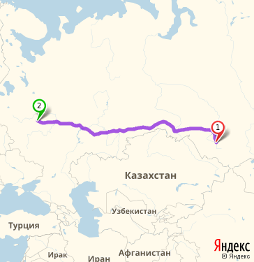 Маршрут из Барнаула в Александрова