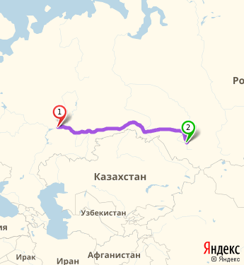 Маршрут из Нижнекамска в Барнаул