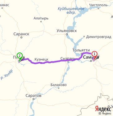 Димитровград тольятти маршрут карта