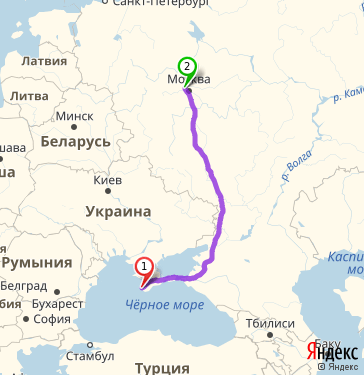 Маршрут из Севастополя в Красногорска