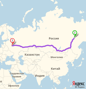 Расстояние Омск Владивосток - Расстояние между городами