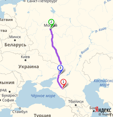 Маршрут из Армавира в Шахты