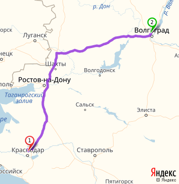 Маршрут волгоград сальск на машине карта