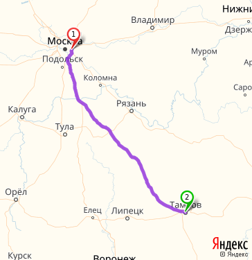 Карта дороги муром рязань