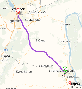 Карта сарапул нефтекамск