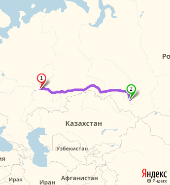 Маршрут из Нижнекамска в Барнаул