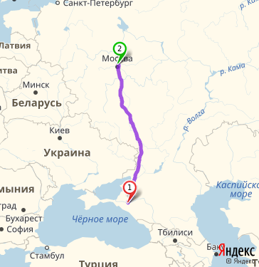 Маршрут из Яблоновского в Мытищи