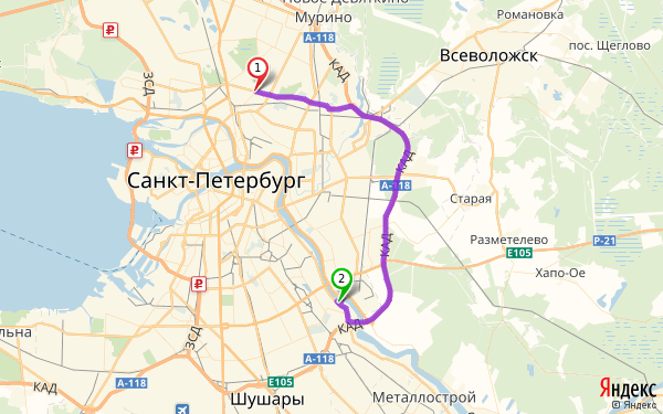 Мурино санкт петербург карта