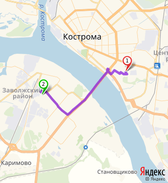 Маршрут по Костроме