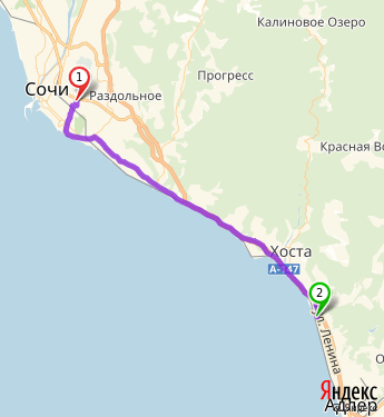 Маршрут по Сочи
