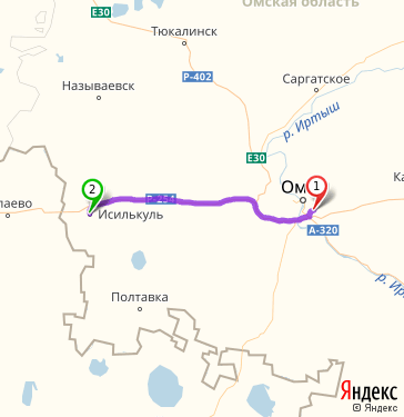 Карта исилькуль омская область