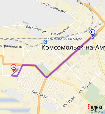 Маршрут по Комсомольску-на-Амуре