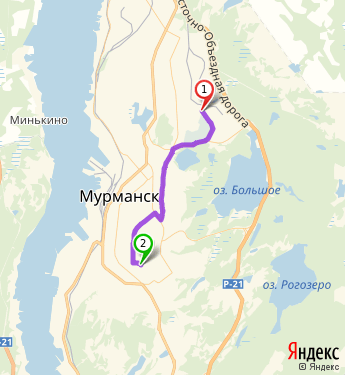 Минькино мурманск карта