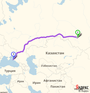 Маршрут из Бердска в Анапу