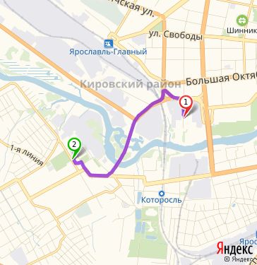 Маршрут по Ярославлю